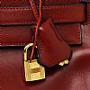 VINTAGE HERMES KELLY SELLIER 32 ROUGE BOX LEATHER HANDBAG at Ross's Online Art Auctions
