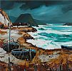 THE RUSHING SEA AT BALLINTOY by J.P. Rooney at Ross's Online Art Auctions