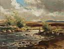 APRIL DAY, GLENWHERRY RIVER, COUNTY ANTRIM by Maurice Canning Wilks ARHA RUA at Ross's Online Art Auctions
