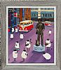 ANDY PATS WANDERING SHEEP VIST THE PHIL LYNOTT STATUE by Andy Pat at Ross's Online Art Auctions