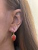 18CT GOLD CORAL EARRINGS at Ross's Online Art Auctions