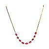 14CT GOLD RUBY & DIAMOND NECKLACE at Ross's Online Art Auctions