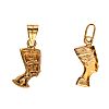 TWO HIGH CARAT GOLD EGYPTIAN PENDANTS at Ross's Online Art Auctions