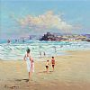 BEACH AT BALLYCASTLE by William Cunningham at Ross's Online Art Auctions