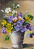 VIOLETS IN SILVER by Marjorie Wilson at Ross's Online Art Auctions