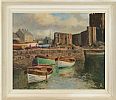 CARRICKFERGUS HARBOUR, COUNTY ANTRIM by Maurice Canning Wilks ARHA RUA at Ross's Online Art Auctions