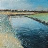 THE LAGAN IN FLOOD NEAR THE MAZE by Gerard Madden at Ross's Online Art Auctions