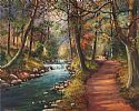 PATH BY THE RIVER, TOLLYMORE FOREST by William Yeaman at Ross's Online Art Auctions