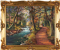 PATH BY THE RIVER, TOLLYMORE FOREST by William Yeaman at Ross's Online Art Auctions