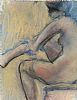 SEATED FEMALE NUDE by Irish School at Ross's Online Art Auctions