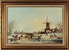 DUTCH WINTER SCENE by William Cunningham at Ross's Online Art Auctions
