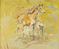 MARE & TWIN FOALS by Con Campbell at Ross's Online Art Auctions