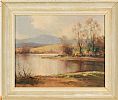 MCAULEY'S LAKE, BALLYNAHINCH, COUNTY DOWN by Maurice Canning Wilks ARHA RUA at Ross's Online Art Auctions