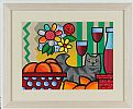 STILL LIFE WITH CAT by George Smyth at Ross's Online Art Auctions