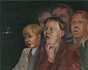 FIVE SCHOOL BOYS by Ronald Ossary Dunlop RA at Ross's Online Art Auctions