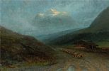 DRIVING SHEEP by Sidney Herbert at Ross's Online Art Auctions