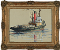 KELLY'S COAL BOAT by Dante Lynas at Ross's Online Art Auctions