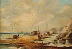BEACHED FISHING BOATS by William A. Broome at Ross's Online Art Auctions