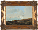 DUCKS BY THE SHORE by Robert B. Higgins at Ross's Online Art Auctions
