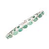 STERLING SILVER EMERALD BRACELET at Ross's Online Art Auctions