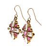 COSTUME PINK STONE EARRINGS at Ross's Online Art Auctions
