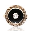 HIGH CARAT GOLD ONYX & DIAMOND RING at Ross's Online Art Auctions
