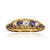 18CT GOLD SAPPHIRE & DIAMOND RING at Ross's Online Art Auctions