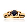 9CT GOLD SAPPHIRE & DIAMOND RING at Ross's Online Art Auctions
