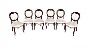 FINE SET OF SIX VICTORIAN MAHOGANY BALLOON BACK CHAIRS at Ross's Online Art Auctions