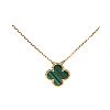 VAN CLEEF & ARPELS ALHAMBRA 18CT GOLD MALACHITE NECKLACE at Ross's Online Art Auctions