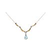 9CT GOLD TOPAZ & DIAMOND NECKLACE at Ross's Online Art Auctions