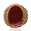 GOLD CARNELIAN RING at Ross's Online Art Auctions