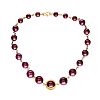 18CT GOLD CABOCHON RUBY NECKLACE at Ross's Online Art Auctions
