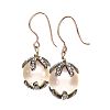 GOLD ON SILVER PEARL & DIAMOND EARRINGS at Ross's Online Art Auctions