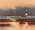 HARBOUR LIGHTHOUSE by Verner Finlay at Ross's Online Art Auctions