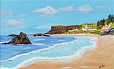 BEACH AT BALLYCASTLE by Jackie Stewart at Ross's Online Art Auctions