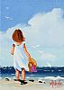 YOUNG GIRL WITH SUNHAT by Michelle Carlin at Ross's Online Art Auctions