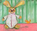 BUNNY & BIRD by Dawn Crothers at Ross's Online Art Auctions