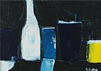 STILL LIFE BOTTLES & CUPS by Stephen Whalley at Ross's Online Art Auctions