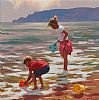 AT THE BEACH by Donald McNaughton at Ross's Online Art Auctions