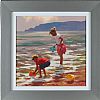 AT THE BEACH by Donald McNaughton at Ross's Online Art Auctions