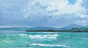 ATLANTIC WAVES AT DOWNINGS BEACH, DONEGAL by Sean Lorinyenko at Ross's Online Art Auctions