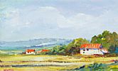 RED ROOF COTTAGES by Keating at Ross's Online Art Auctions