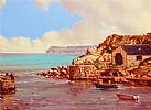 BALLINTOY HARBOUR, COUNTY ANTRIM by David Overend at Ross's Online Art Auctions