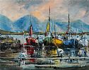 FISHING BOATS, BALLINAKILL HARBOUR by Niall Campion at Ross's Online Art Auctions