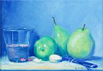 STILL LIFE APPLE & PEARS by Sean McGibney at Ross's Online Art Auctions