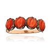 GEORGIAN 9CT GOLD CORAL RING at Ross's Online Art Auctions
