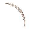 18CT GOLD DIAMOND CRESCENT BROOCH at Ross's Online Art Auctions