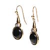 9CT GOLD ONYX & DIAMOND EARRINGS at Ross's Online Art Auctions