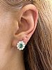 18CT GOLD EMERALD & DIAMOND EARRINGS at Ross's Online Art Auctions